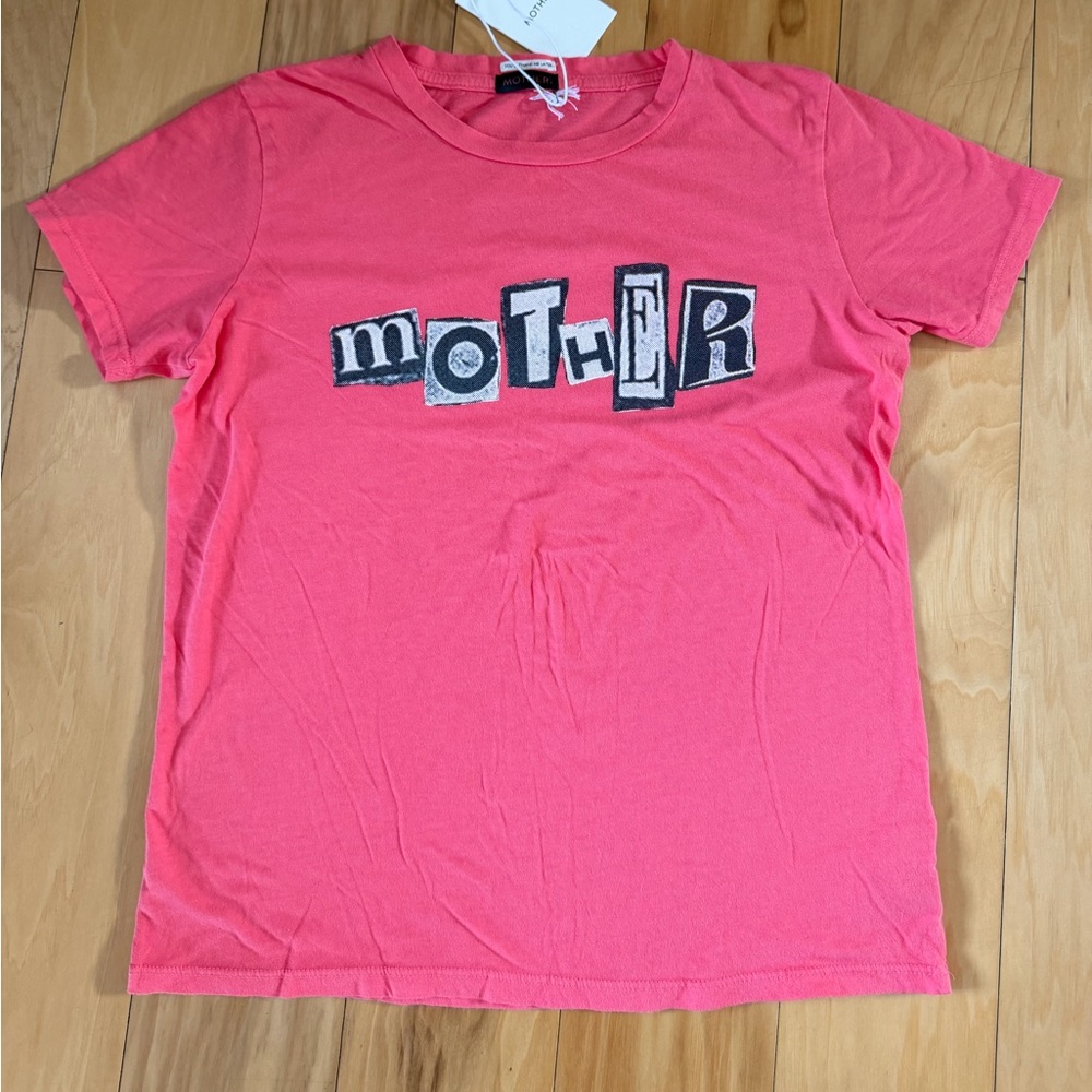 MOTHER Itty Bitty Goodie Tee “Mother Script”NWT size XS
